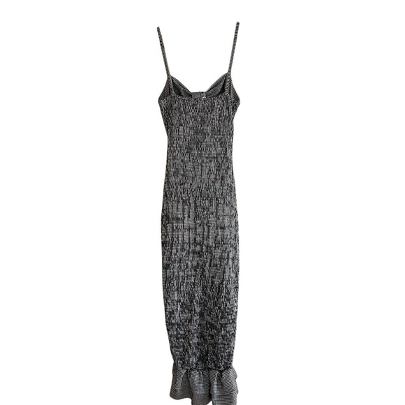 MABLE Anthropology Black Gingham Smock Fitted Tie Dress Women’s Size Small - Picture 2 of 12